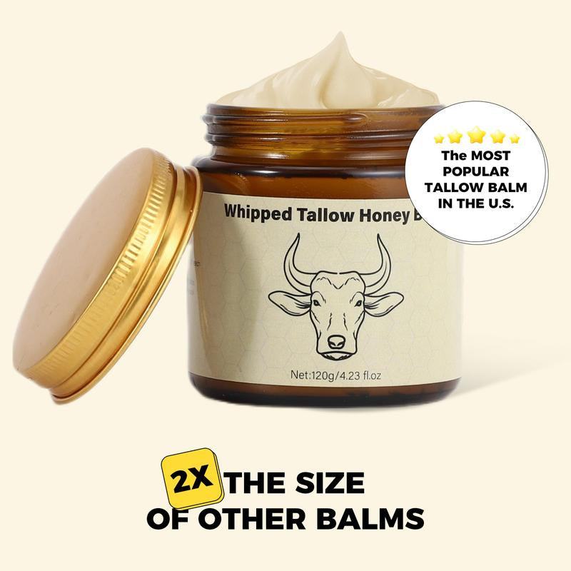 Lopeie Whipped Grass-Fed Beef Tallow Honey Balm - 4 Oz,Moisturizing Cream for Soft, Smooth Skin - Handmade All-Natural Moisturizer - Lavender,Hydrating, Comfort, Moisture Boost Cream, Luminous Firming Cream, Body Care, Hydrating Dry Skin