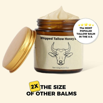 Lopeie Whipped Grass-Fed Beef Tallow Honey Balm - 4 Oz,Moisturizing Cream for Soft, Smooth Skin - Handmade All-Natural Moisturizer - Lavender,Hydrating, Comfort, Moisture Boost Cream, Luminous Firming Cream, Body Care, Hydrating Dry Skin