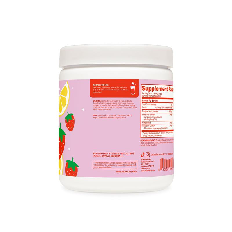 Wellah Creatine | Creatine Monohydrate Supplement for Woman | 3G of Creatine per Serving | 50 Servings