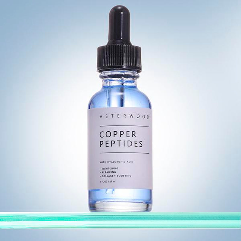 Ghk-Cu Peptides Serum, Copper Peptides Serum for Face - Tightening, Repairing, Collagen Boosting - with Hyaluronic Acid - Fragrance-Free
