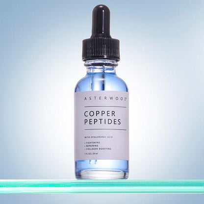 Ghk-Cu Peptides Serum, Copper Peptides Serum for Face - Tightening, Repairing, Collagen Boosting - with Hyaluronic Acid - Fragrance-Free