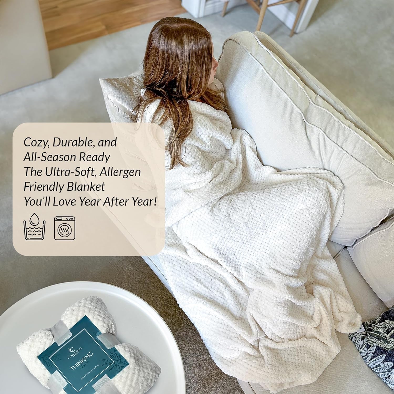 Pamper Her with Our 11-Piece Self Care Gift Set - Perfect Get Well Gifts for Mom, Girlfriend, Wife, or Daughter - Spa Basket with Bath Salts, Oatmeal Soap, Cozy Blanket & Inspirational Touch!