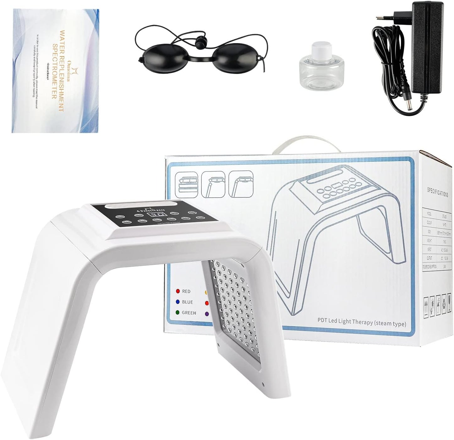 Red Light Therapy Lamp with Nano Spray,6 Colors Led Light Therapy Mask,Pdt Machine,Led Face Light Therapy Mask,178Pcs Leds,Anti-Anging,Rejuvenation,Firming,Smooth Wrinkle,Skin Brighten