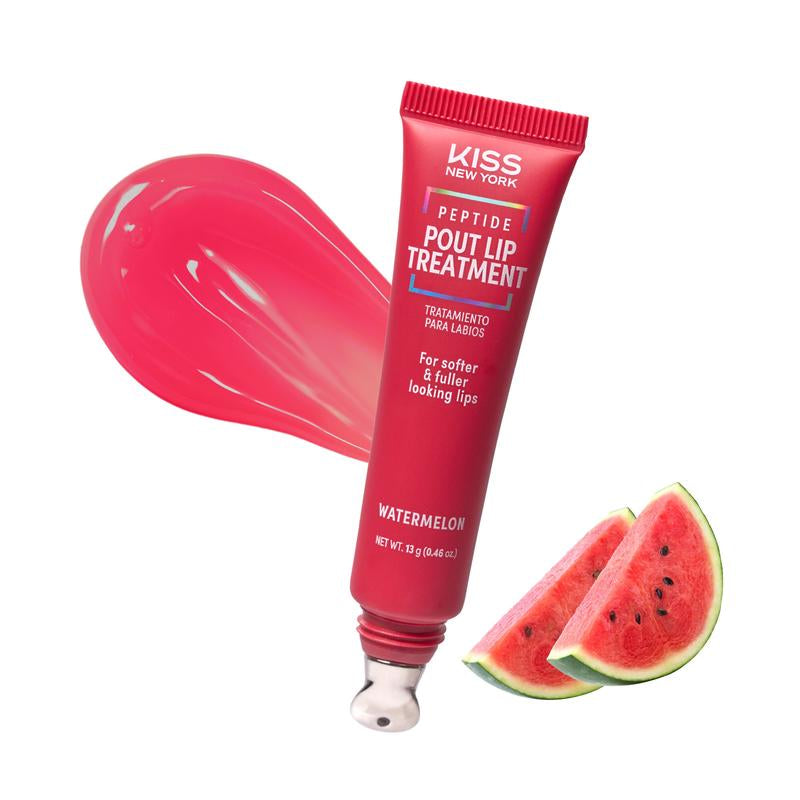 KISS NEW YORK Peptide Lip Treatment, Hydrating & Non-Sticky Tinted Plumping Balm, Shea Butter, Castor Oil & Squalene Reduces Look of Fine Lines, Softer & Fuller Lips with Cooling Metal Tip